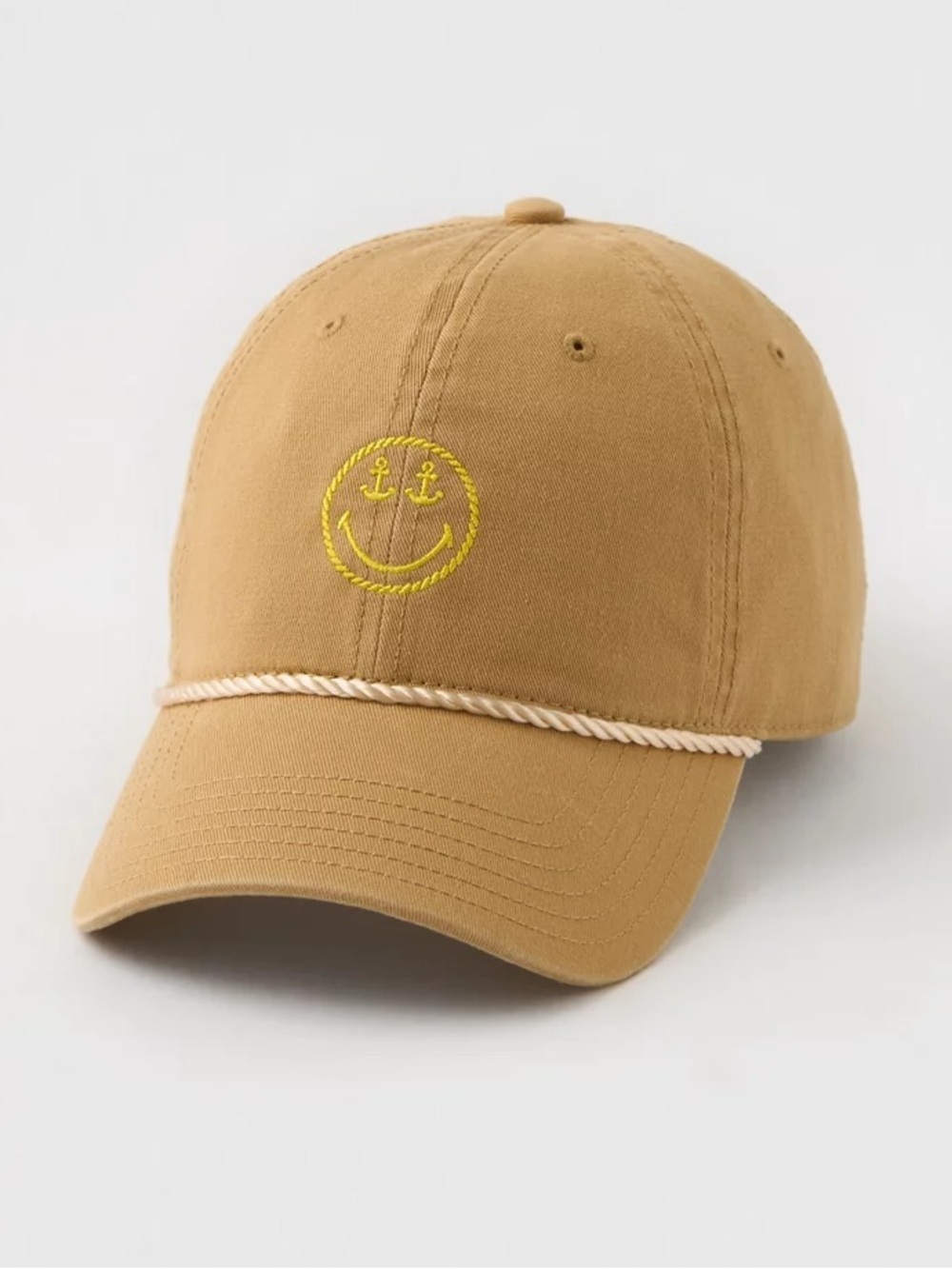 aerie Khaki Belted Baseball Cap with Metal Buckle